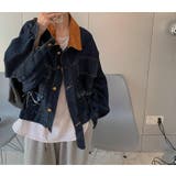 カラーコントラストの襟付きデニムジャケット | Ulysses | 詳細画像7