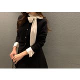 リボンノーカラーシャツトップス | Ulysses | 詳細画像4