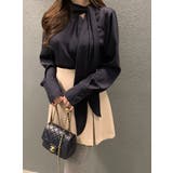 リボンノーカラーシャツトップス | Ulysses | 詳細画像8