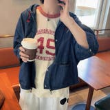 フード付きシングルブレストデニムジャケット | Ulysses | 詳細画像1