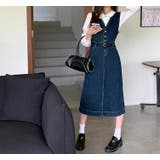 ベルト付きデニムベストワンピース | Ulysses | 詳細画像1 