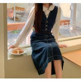 ベルト付きデニムベストワンピース | Ulysses | 詳細画像2 