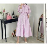 ピンク | ストライプシャツワンピース | Ulysses