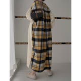 スウェット切り替えチェック柄長袖ワンピース | Ulysses | 詳細画像1 