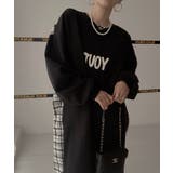 スウェット切り替えチェック柄長袖ワンピース | Ulysses | 詳細画像5 