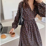 花柄リボン長袖ワンピース | Ulysses | 詳細画像1