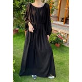 ブラック | リボン長袖ロングワンピース | Ulysses