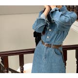 デニム長袖ワンピース | Ulysses | 詳細画像1 