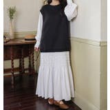 ブラック | スウェット切り替えレイヤード風長袖ロングワンピース | Ulysses