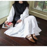 スウェット切り替えレイヤード風長袖ロングワンピース | Ulysses | 詳細画像2