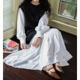 スウェット切り替えレイヤード風長袖ロングワンピース | Ulysses | 詳細画像4