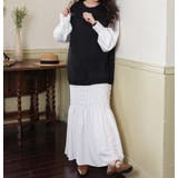 スウェット切り替えレイヤード風長袖ロングワンピース | Ulysses | 詳細画像7