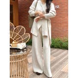 ベージュ | ニットトップスワイドパンツセットアップ | Ulysses