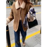 キャメル | リバーシブル羊羔毛鹿の毛皮の綿毛ジャケット | Ulysses