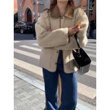 リバーシブル羊羔毛鹿の毛皮の綿毛ジャケット | Ulysses | 詳細画像1