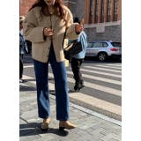 リバーシブル羊羔毛鹿の毛皮の綿毛ジャケット | Ulysses | 詳細画像2