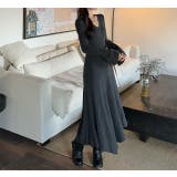 グレー | Vネックニットワンピース | Ulysses