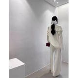 ニット襟付きトップスワイドパンツセットアップ | Ulysses | 詳細画像3 