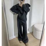 ニット襟付きトップスワイドパンツセットアップ | Ulysses | 詳細画像6 