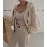 ベージュ | スウェットショートジャケットワイドパンツセットアップ | Ulysses