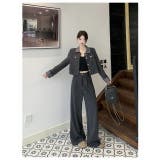 ショートシングルブレストジャケットワイドパンツセットアップ | Ulysses | 詳細画像1 