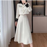 配色ショートジャケットスカートセットアップ | Ulysses | 詳細画像3