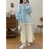 ブルー | リボンVネックカーディガンジャケット | Ulysses