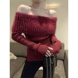 レッド | ボートネックセーター | Ulysses