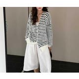 オフホワイト | ボーダーカーディガンジャケット | Ulysses