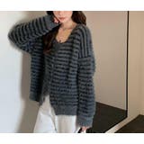 グレー | ボーダーカーディガンジャケット | Ulysses