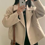 襟付きダブルブレストショートメルトンジャケット | Ulysses | 詳細画像1 