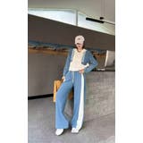 スウェット切り替えデニムトップスパンツセットアップ | Ulysses | 詳細画像1 