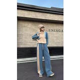 ベージュ | スウェット切り替えデニムトップスパンツセットアップ | Ulysses