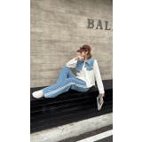 スウェット切り替えデニムトップスパンツセットアップ | Ulysses | 詳細画像1 