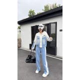 オフホワイト | スウェット切り替えデニムトップスパンツセットアップ | Ulysses