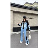 ブラック | スウェット切り替えデニムトップスパンツセットアップ | Ulysses