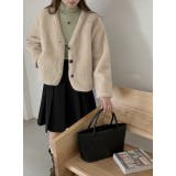 ベージュ | ショート羊羔毛ジャケット | Ulysses