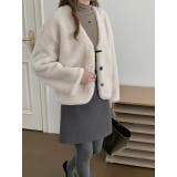 ライトベージュ | ショート羊羔毛ジャケット | Ulysses