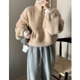 ベージュ | 羊羔毛ショートジャケット | Ulysses