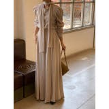 ベージュ | コーデュロイトップスワイドパンツセットアップ | Ulysses