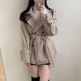 モカ | リボンダブルブレストメルトンジャケット | Ulysses