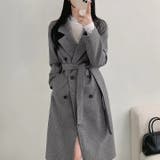 グレー | リボンダブルブレストロングメルトンジャケット | Ulysses