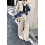 スウェット切り替えデニムトップスワイドパンツセットアップ | Ulysses | 詳細画像2 