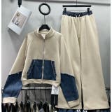 スウェット切り替えデニムトップスワイドパンツセットアップ | Ulysses | 詳細画像4 