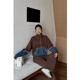 スウェット切り替えデニムトップスワイドパンツセットアップ | Ulysses | 詳細画像9 