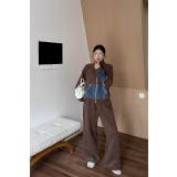 スウェット切り替えデニムトップスワイドパンツセットアップ | Ulysses | 詳細画像10 