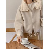 ベージュ | フード付きショートメルトンジャケット | Ulysses