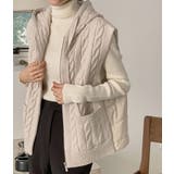 フード付きニット切り替えベスト | Ulysses | 詳細画像1