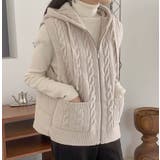 フード付きニット切り替えベスト | Ulysses | 詳細画像2