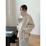 ベージュ | スタンドカラーショートメルトンジャケット | Ulysses
